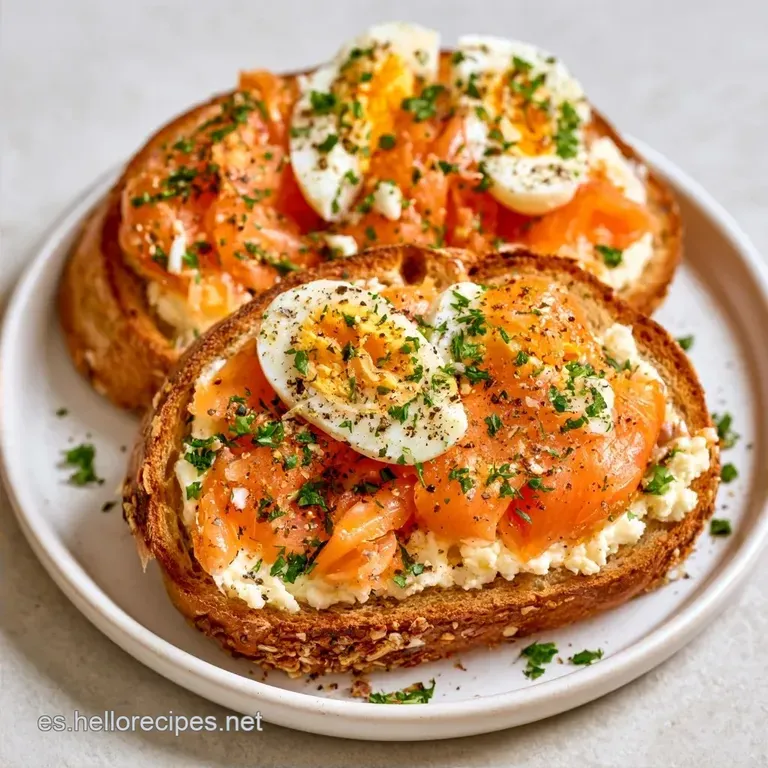 Canapés Salmón y Huevo con Queso Crema