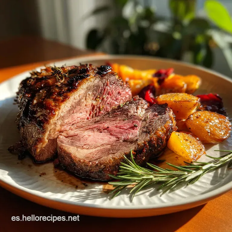 Plated carne asada, sizzling with juices, alongside vibrant green cilantro & lime wedges; a flavorful, satisfying main cou...