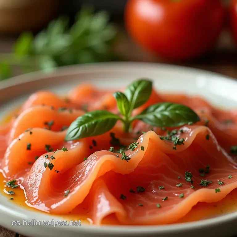 Carpaccio De Salm&oacute;n Fresquito Un Bocado Del Mar Que Enamora presentation