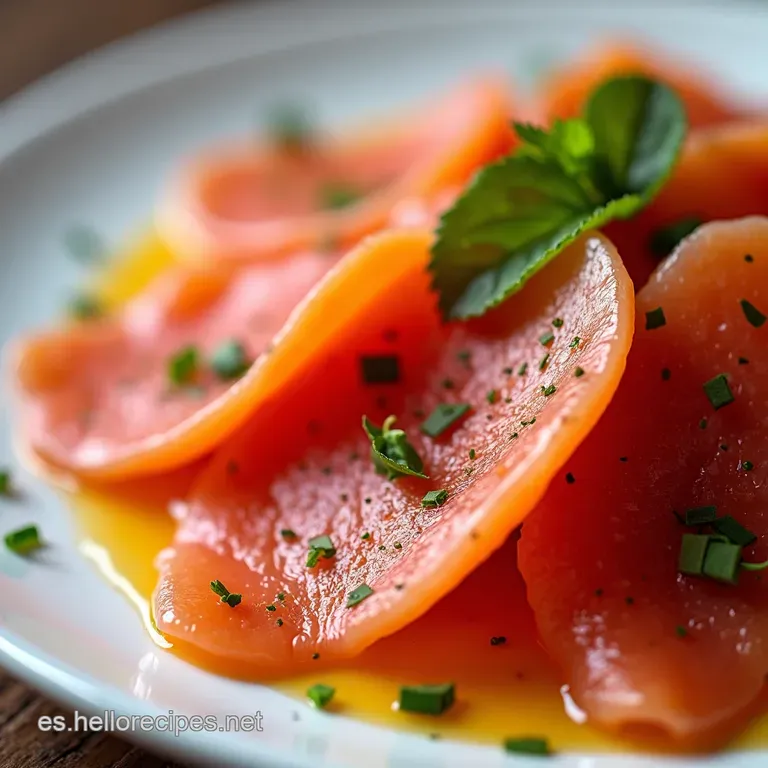 Carpaccio de Salm&oacute;n Fresquito Un Bocado del Mar que Enamora
