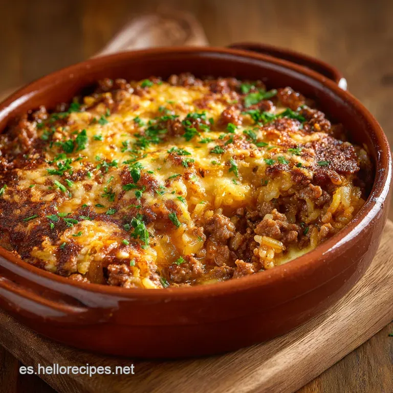 Cazuela de Arroz y Carne Molida con Cebolla France: El Secreto del Sabor Meloso