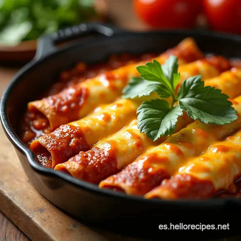 Cazuela De Enchiladas De Pollo Sin Harina presentation