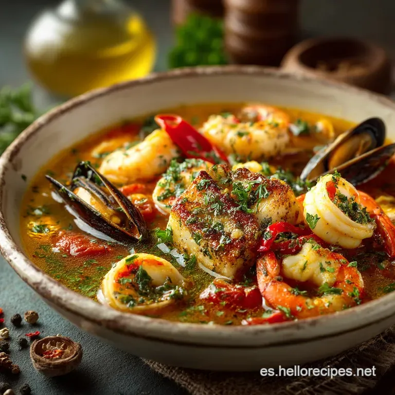 Cazuela de mariscos y pescado: Receta Cl&aacute;sica al Azafr&aacute;n