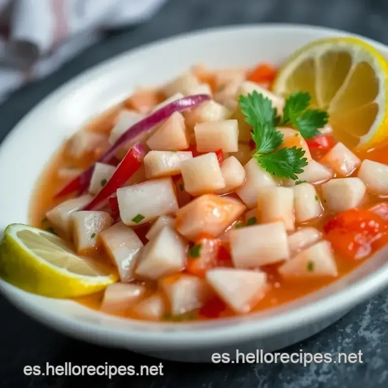 Ceviche Cl&aacute;sico Peruano presentation