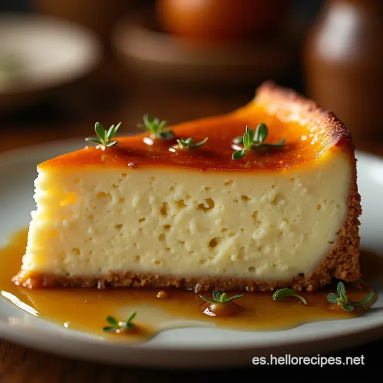 El Cheesecake Inmortal Horneado Cremoso Al Ba&ntilde;o Mar&iacute;a presentation