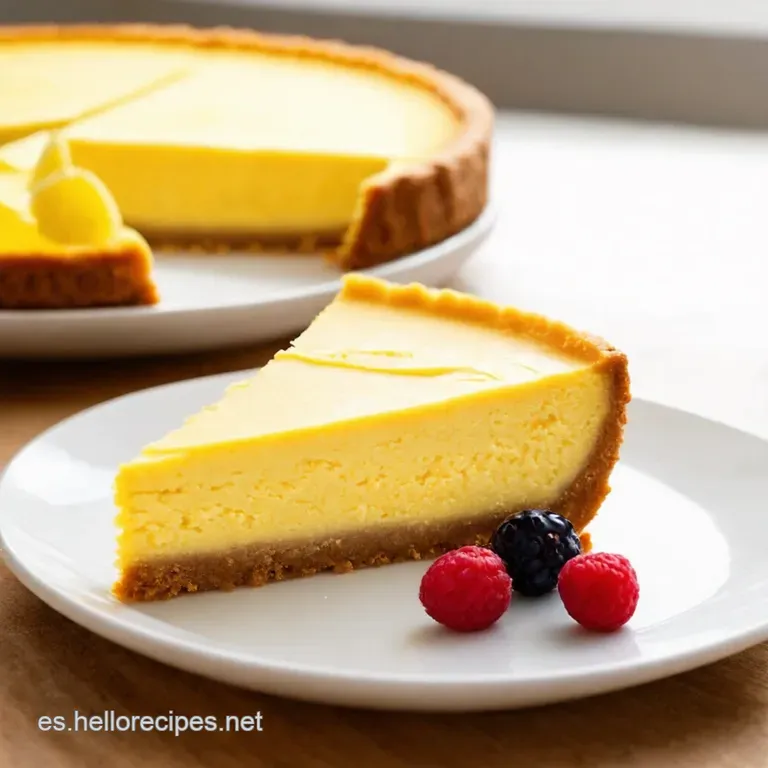 Cheesecake De Lim&oacute;n Y Ar&aacute;ndanos Un Postre Celestial presentation