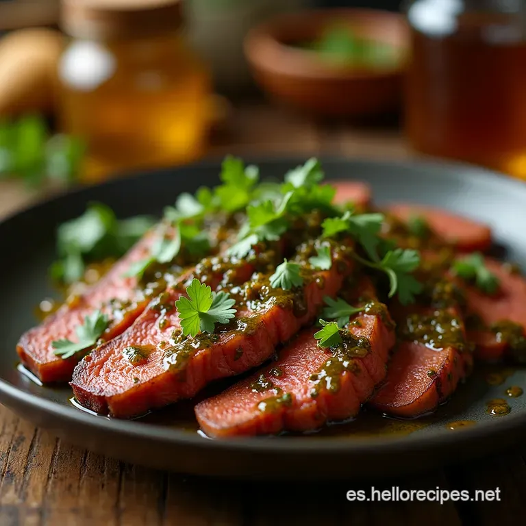 Chimichurri Argentino Cl&aacute;sico La Salsa M&aacute;gica Que Eleva Cualquier Carne a La Categor&iacute;a De Fiesta presentation
