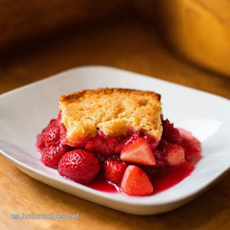 Cobbler De Fresa Cl&aacute;sico Con Toque Casero presentation