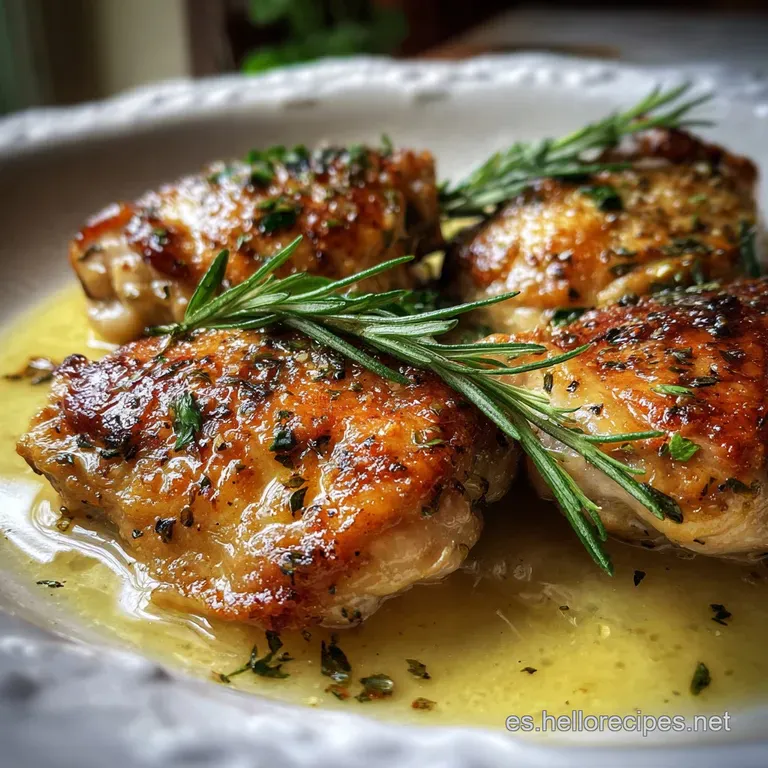 Creamy potato gratin with a perfectly browned, bubbly top, elegantly plated with a sprig of thyme. Warm and inviting.