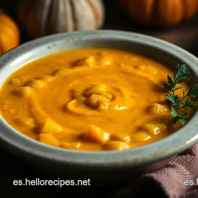 Crema de Calabaza Acaramelada con un Toque de Naranja