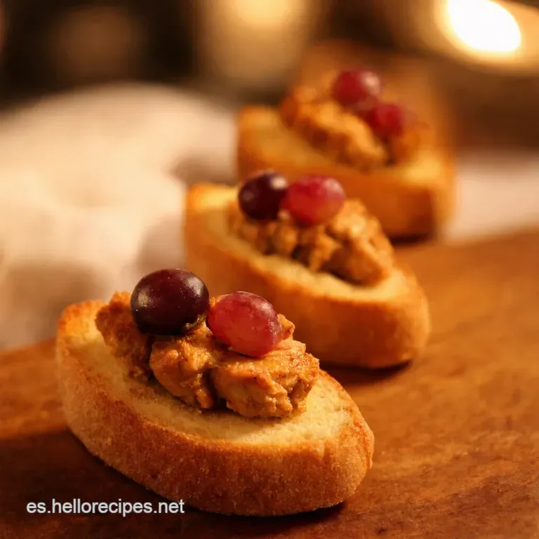 Crostini De Pollo Con Uvas Bocado De Cielo Ib&eacute;rico presentation
