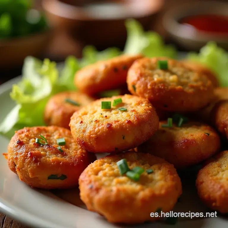Crujientes Delicias Veganas Nuggets Caseros De Garbanzo Y Tofu presentation