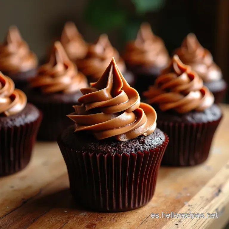 Los Duendes Oscuros Del Horno Cupcakes De Chocolate H&uacute;medos Con Ganache Sedoso presentation