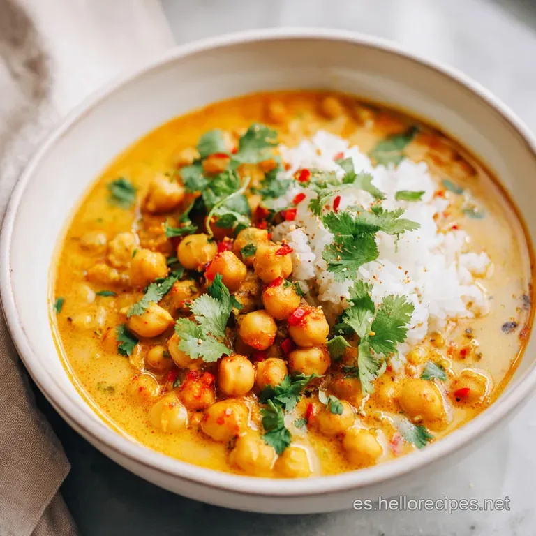 Curry Cremoso de Garbanzos: 25 Minutos