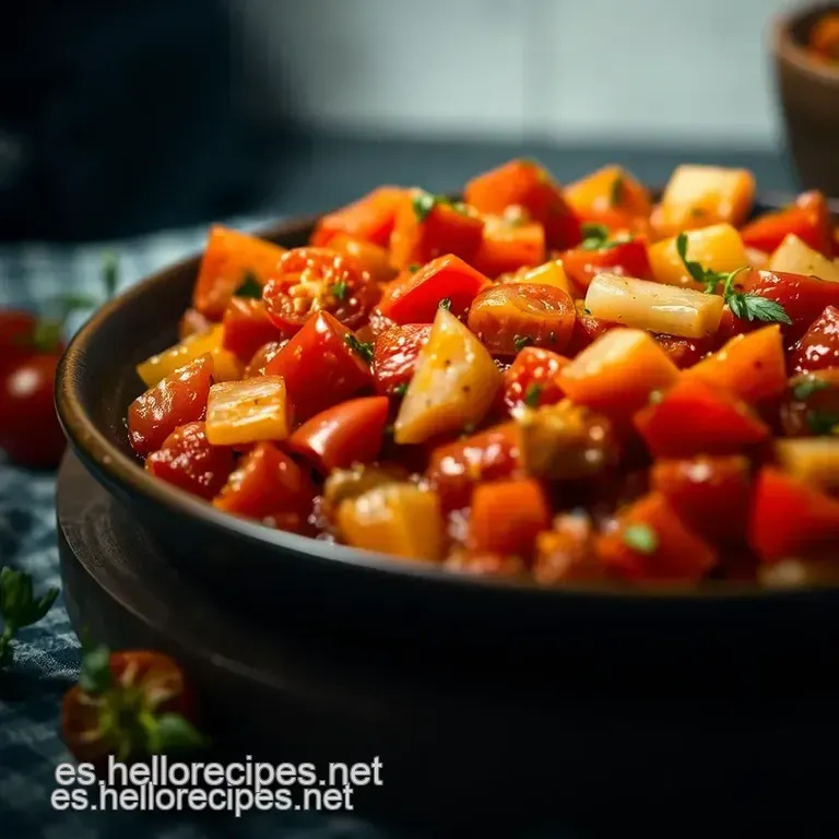 Escalivada: Receta Tradicional Con Ajo Asado presentation