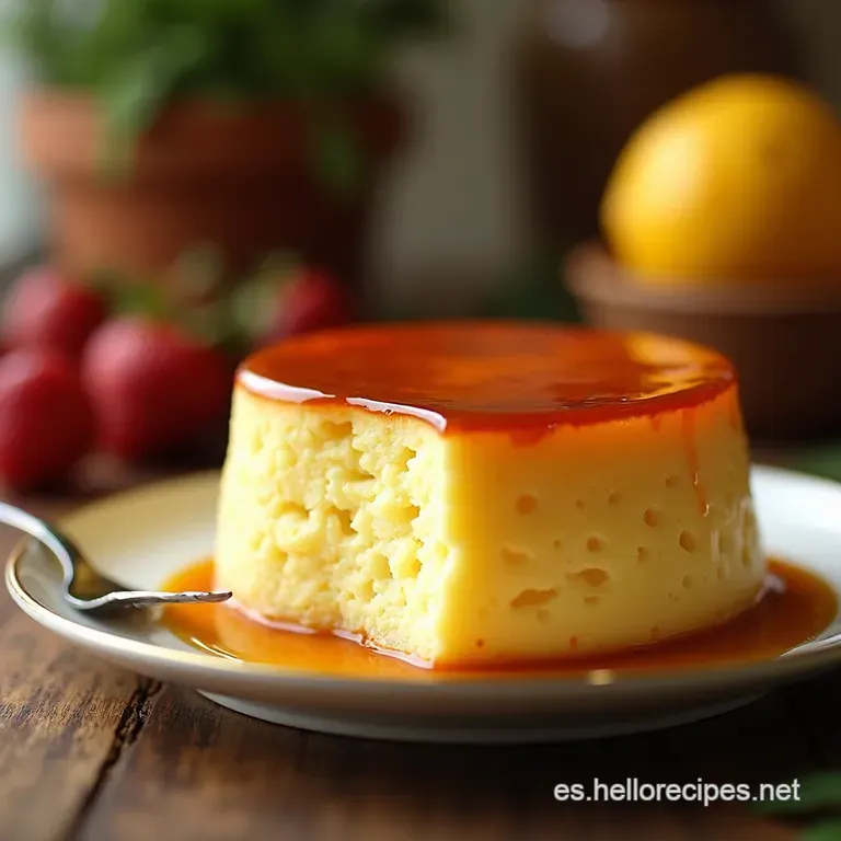 Flan De Ensue&ntilde;o El Postre 2 En 1 Que Une El Cl&aacute;sico Flan Con La Suavidad De Las Tres Leches presentation