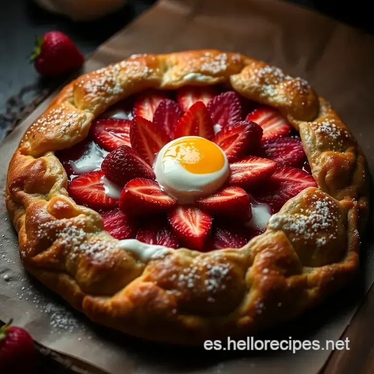 Galette De Fresas Casera presentation
