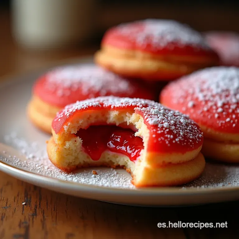 Galletas de Terciopelo Rojo El Bocado Esponjoso con Coraz&oacute;n Cremoso