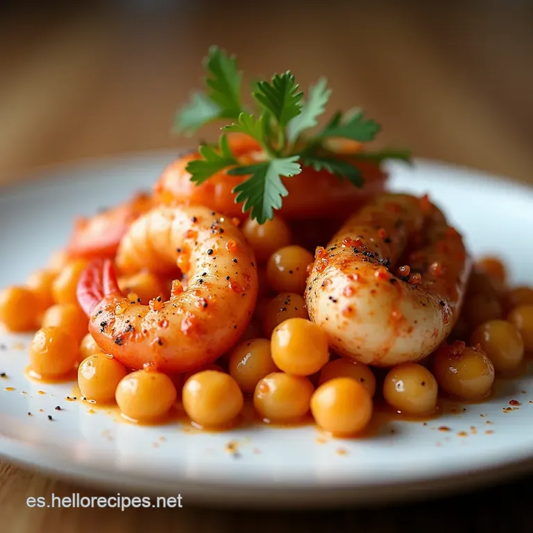 Garbanzos Marineros con Langostinos y un Toque de Piment&oacute;n de La Vera