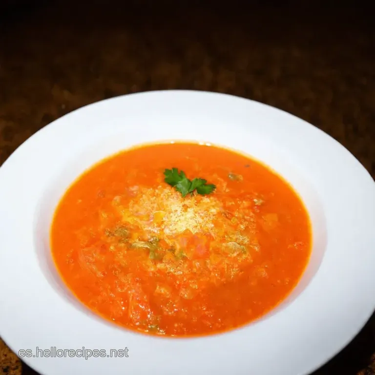 Gazpacho Andaluz Receta Tradicional presentation