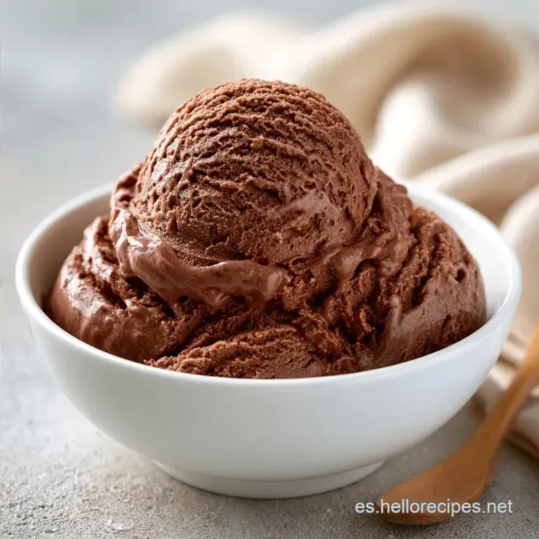 Helado de Chocolate Casero Sin Heladera