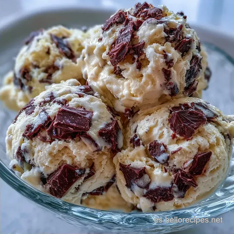 Helado de Chocolate con Chispas: Textura Cremosa