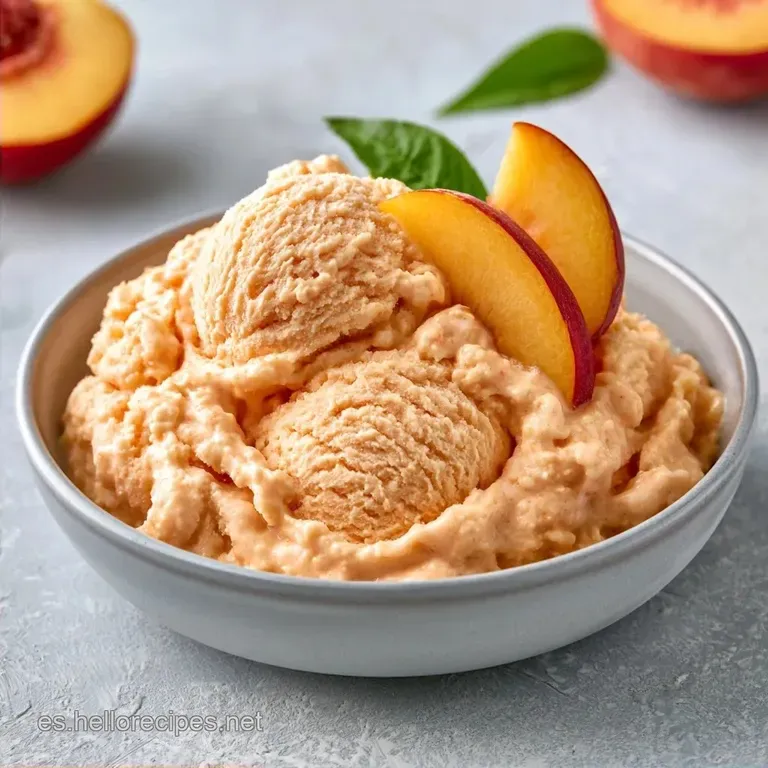 Helado De Durazno Casero: Textura Cremosa
