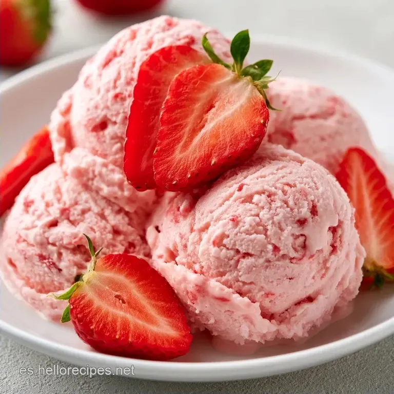 Helado De Fresa Casero Y Saludable
