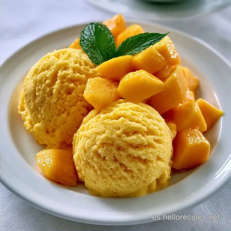 Helado de Fruta Natural con Mango y Yogur