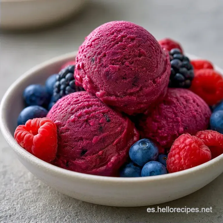 Helado De Frutos Rojos Saludable