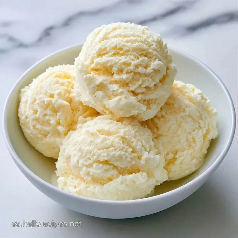 Copas de cristal con helado blanco níveo, decoradas con un toque de canela y servidas sobre una mesa de madera clara.