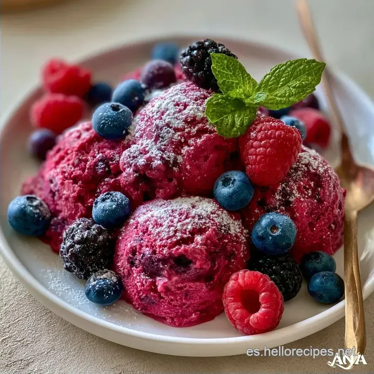 Helado Frutos Rojos con Crema de Coco