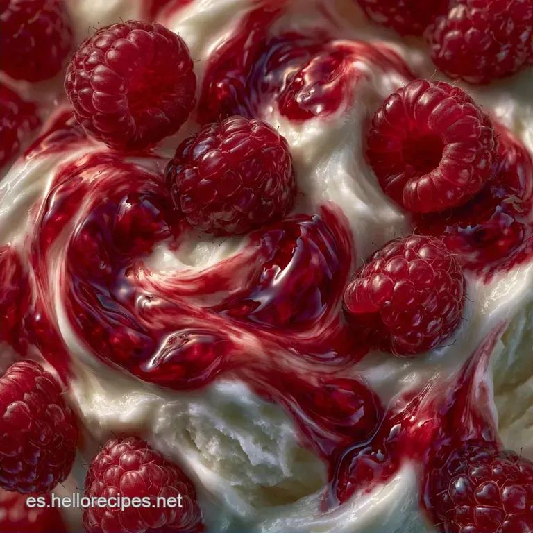 Helado Yogur Frambuesas: Textura Cremosa