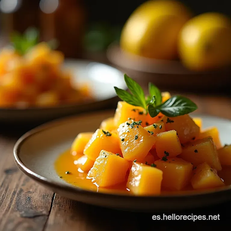 Capricho De Oto&ntilde;o Higos Frescos En Alm&iacute;bar Perfumado Con Canela Y Lim&oacute;n presentation