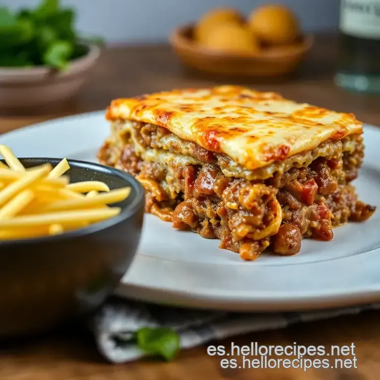 Lasa&ntilde;a De Carne Cl&aacute;sica Al Estilo De La Abuela presentation