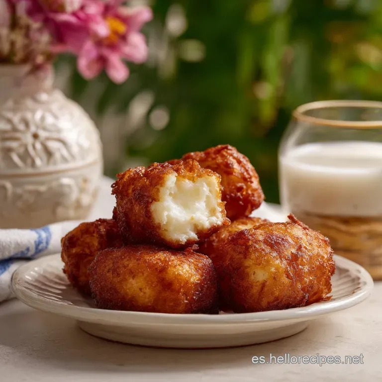 Creamy leche frita squares drizzled with honey and garnished with citrus zest, a simple dessert elevated on a white porcel...