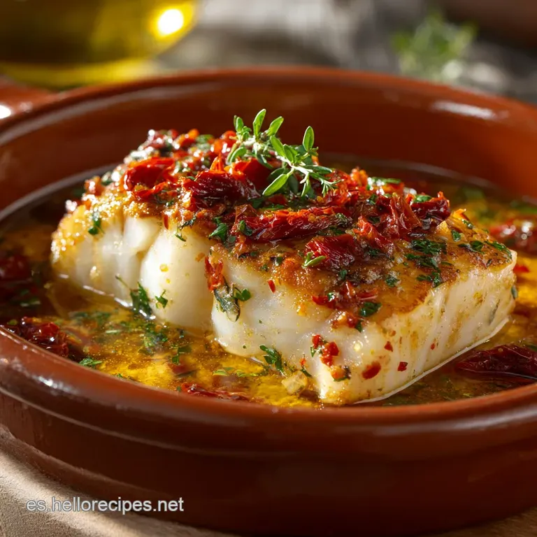 Merluza a La Gallega Con Ajada Tradicional: El Sabor Del Atl&aacute;ntico presentation