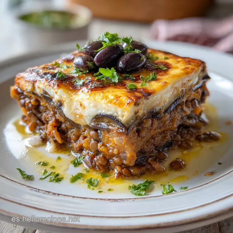 Moussaka de Lentejas: Comida Vegetariana