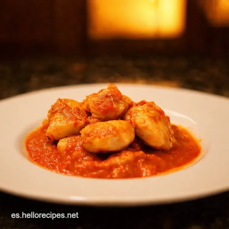 Muslitos De Pollo En Salsa De Jitomate presentation