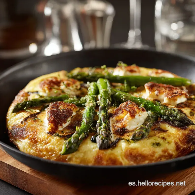 Omelette De Queso De Cabra Y Esp&aacute;rragos: El Capricho presentation