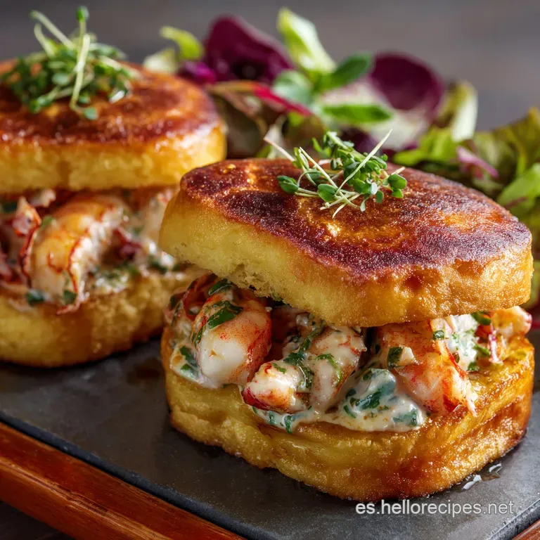 Panecillos rellenos de mariscos Receta de pan suave y relleno cremoso de lujo