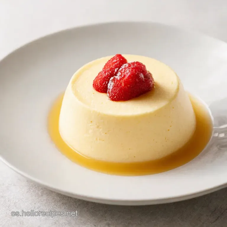 Panna Cotta de Ensue&ntilde;o con Salsa de Cerezas al Amaretto