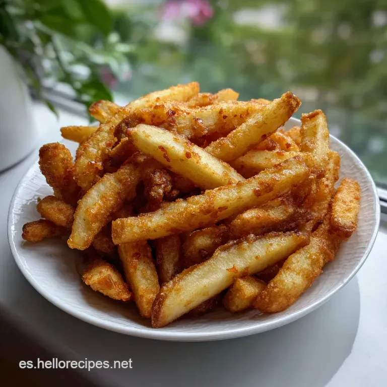 Papas Fritas Crujientes De Manzana En Air Fryer presentation
