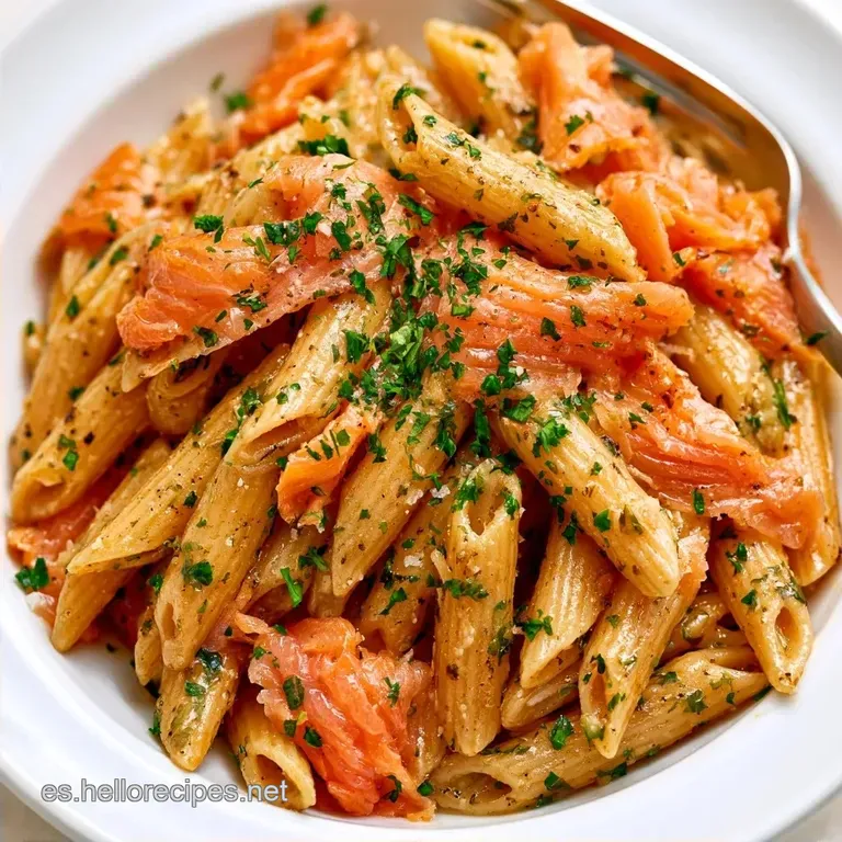 Cremosa Pasta con Salmón Ahumado Sin Nata