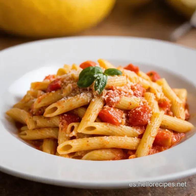 Pasta Cremosa Al Pomodoro Lista En Un Plis Plas presentation