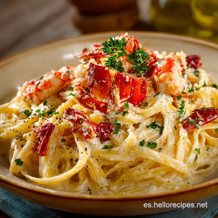 Pasta Cremosa Con Langostinos: Receta R&aacute;pida Elegante Y Con Toque De Lim&oacute;n. presentation