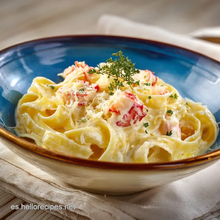 Pasta Cremosa con Langostinos: Receta r&aacute;pida elegante y con toque de lim&oacute;n.