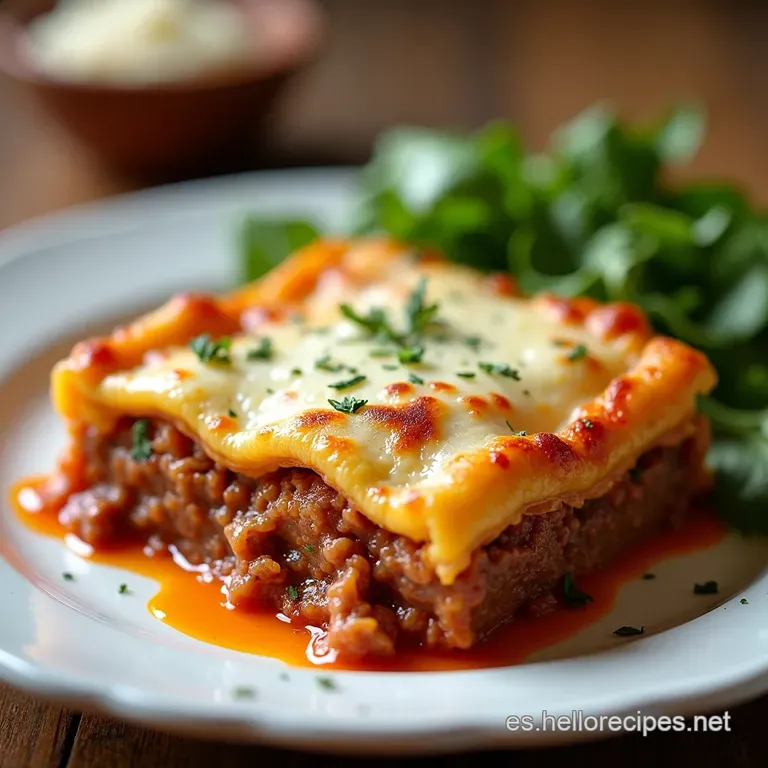Pastel de Carne Gratinado con Parmesano Un Cl&aacute;sico Elevado