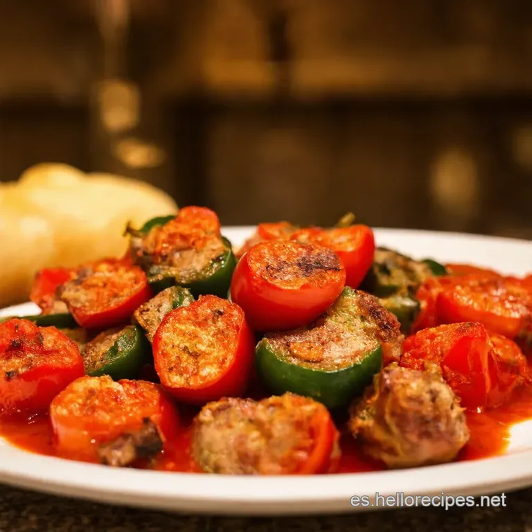 Pimientos Asados a La Espa&ntilde;ola presentation