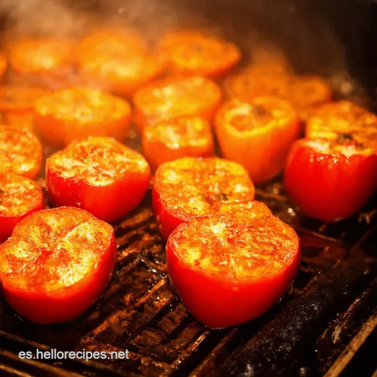 Pimientos Asados Al Horno presentation